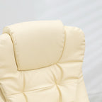Fauteuil de bureau inclinable pivotant à 360° en cuir PU avec massage par vibrations, chauffage lombaire et hauteur réglable