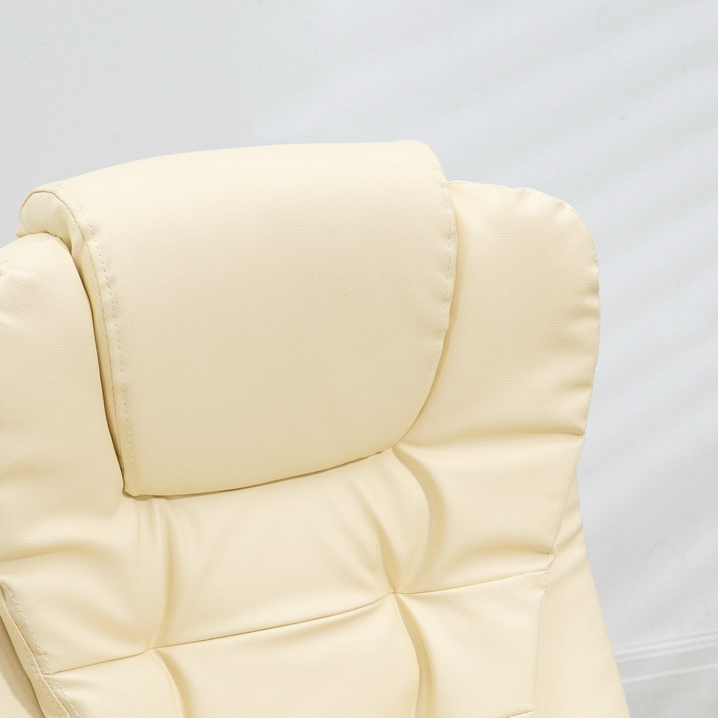 Fauteuil de bureau inclinable pivotant à 360° en cuir PU avec massage par vibrations, chauffage lombaire et hauteur réglable