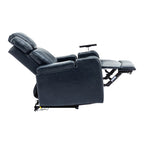 Fauteuil de massage en cuir PU avec porte-gobelet, haut-parleur Bluetooth et ports USB Fauteuil inclinable pour cinéma maison avec plateau