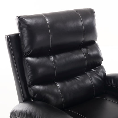 Fauteuil inclinable électrique en cuir PU avec massage, chauffage et porte-gobelets