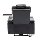 Fauteuil inclinable électrique en cuir synthétique, siège individuel, pour home cinéma, avec porte-gobelet rafraîchissant, haut-parleur Bluetooth, lumières LED et ports USB
