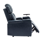 Fauteuil inclinable électrique en cuir synthétique, siège individuel, pour home cinéma, avec porte-gobelet rafraîchissant, haut-parleur Bluetooth, lumières LED et ports USB