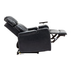 Fauteuil inclinable électrique en cuir synthétique, siège individuel, pour home cinéma, avec porte-gobelet rafraîchissant, haut-parleur Bluetooth, lumières LED et ports USB