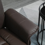 Fauteuil inclinable en cuir synthétique avec dossier réglable, pivotant à 360°, repose-pieds, dossier haut, base enveloppée, pour salon, chambre, bureau à domicile
