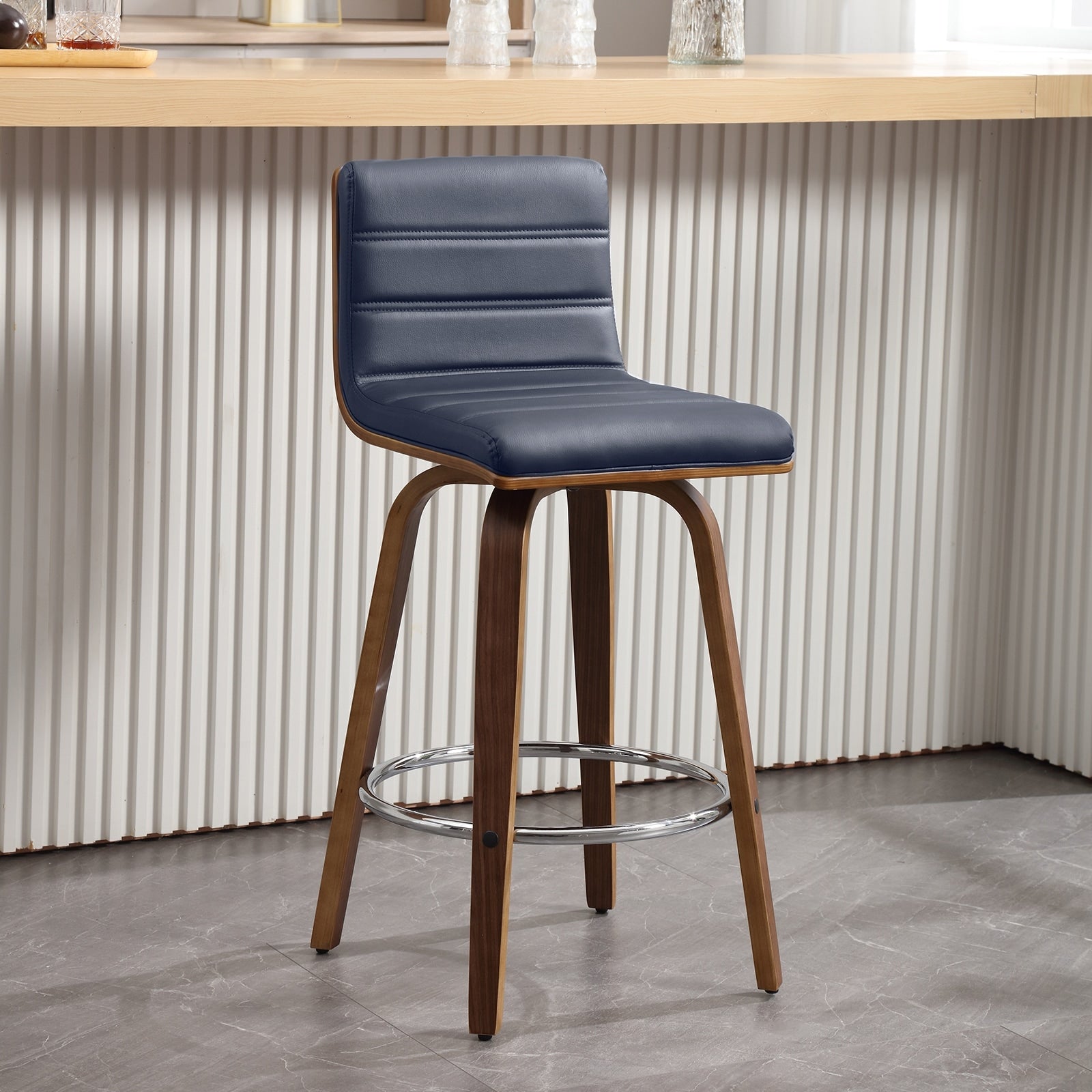Tabourets de bar/comptoir pivotants en similicuir 26/29, lot de 2/3