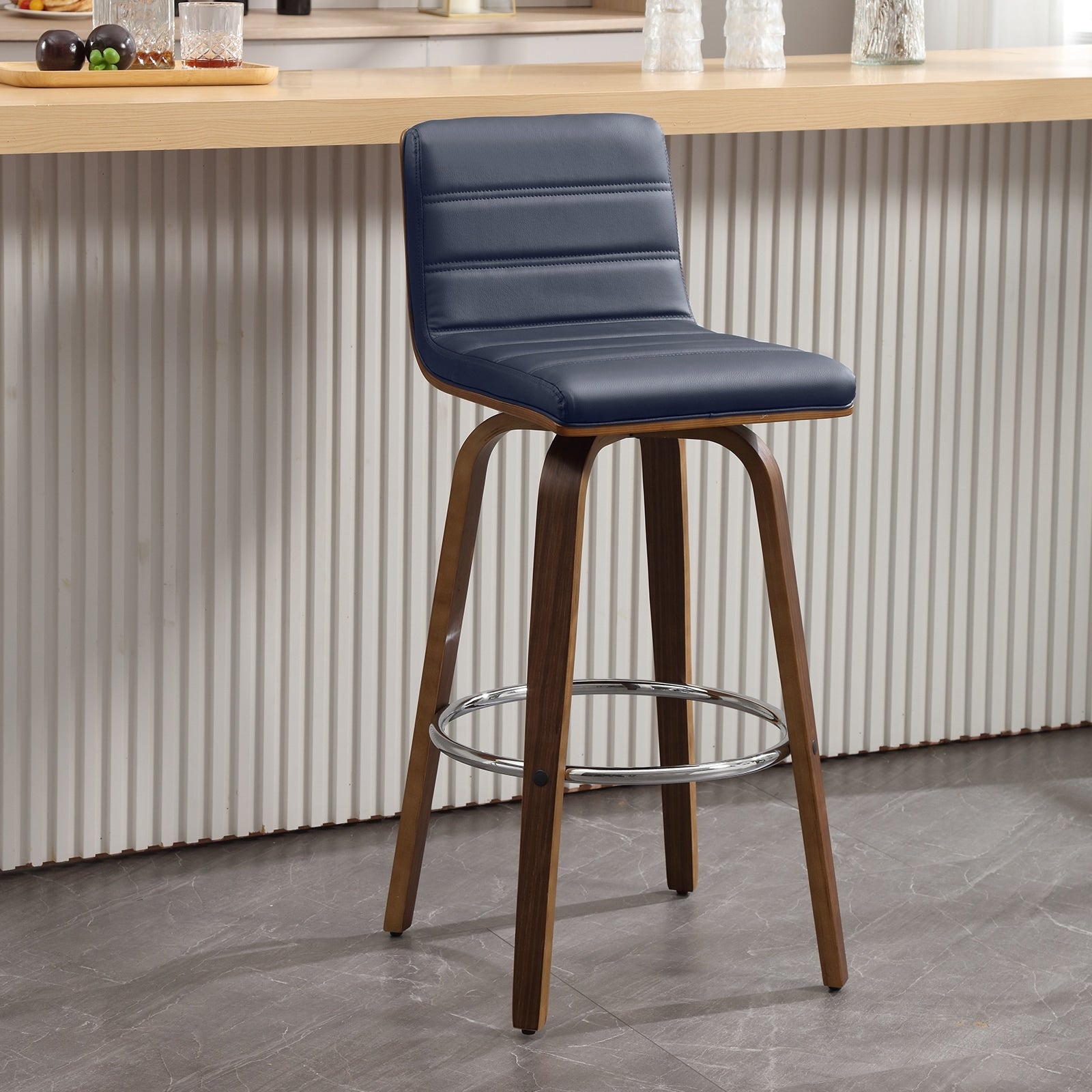 Tabourets de bar/comptoir pivotants en similicuir 26/29, lot de 2/3