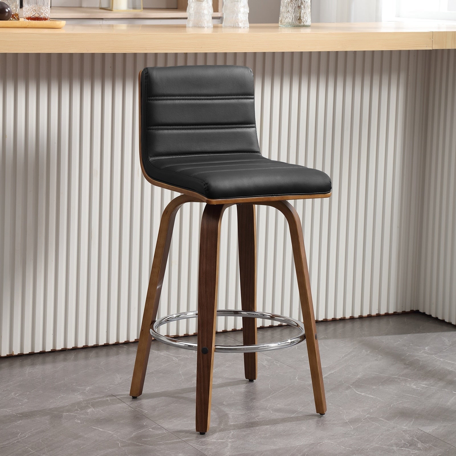 Tabourets de bar/comptoir pivotants en similicuir 26/29, lot de 2/3