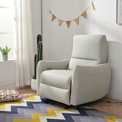 Fauteuil inclinable électrique en cuir PU avec port USB-C et capacité de charge de 150 kg