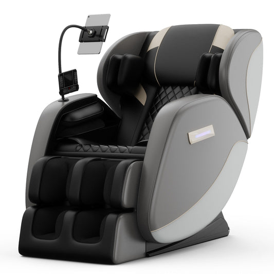 Fauteuil de massage zéro gravité en cuir PU avec rouleau pour les pieds et Bluetooth