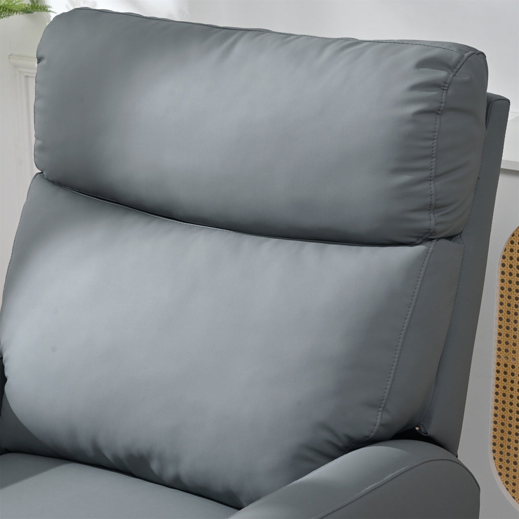 Fauteuil inclinable pivotant en polyuréthane avec rotation à 270°, inclinaison électrique de 95 à 160° et deux ports USB - Capacité de 150 kg