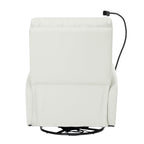 Fauteuil inclinable pivotant en polyuréthane avec rotation à 270°, inclinaison électrique de 95 à 160° et deux ports USB - Capacité de 150 kg
