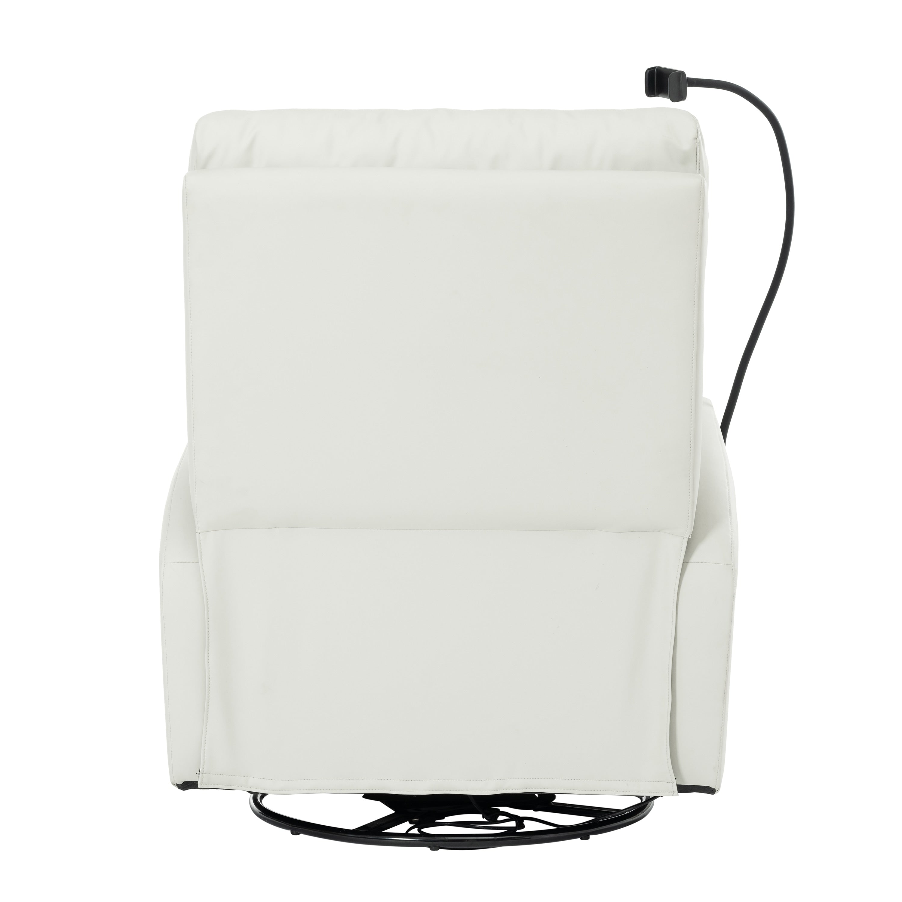Fauteuil inclinable pivotant en polyuréthane avec rotation à 270°, inclinaison électrique de 95 à 160° et deux ports USB - Capacité de 150 kg