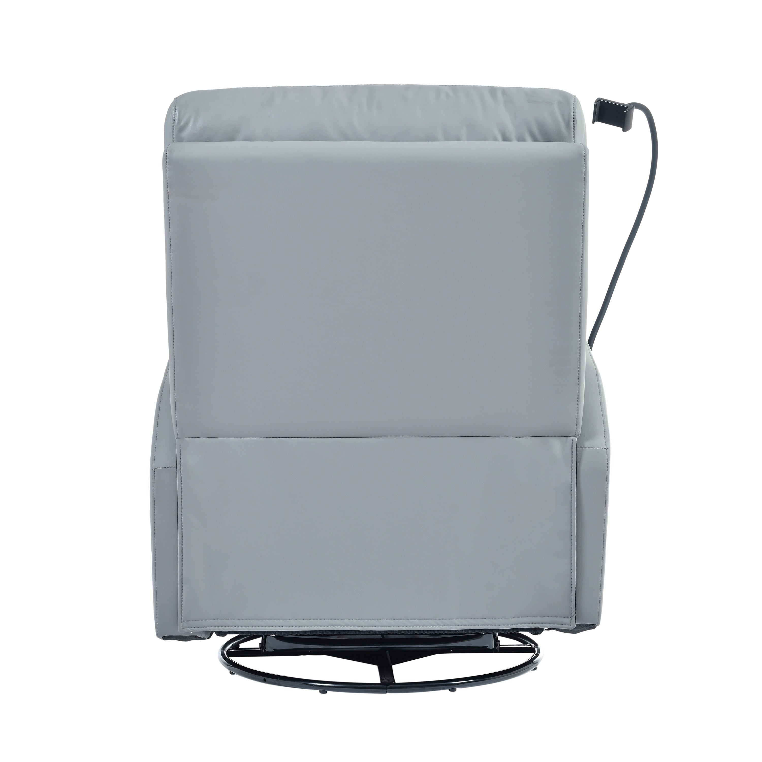 Fauteuil inclinable pivotant en polyuréthane avec rotation à 270°, inclinaison électrique de 95 à 160° et deux ports USB - Capacité de 150 kg