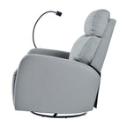 Fauteuil inclinable pivotant en polyuréthane avec rotation à 270°, inclinaison électrique de 95 à 160° et deux ports USB - Capacité de 150 kg