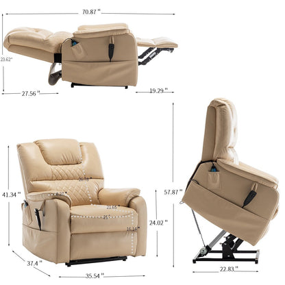 Fauteuil inclinable en PU avec réglage de position infini à 180°, télécommande et assemblage sans outil