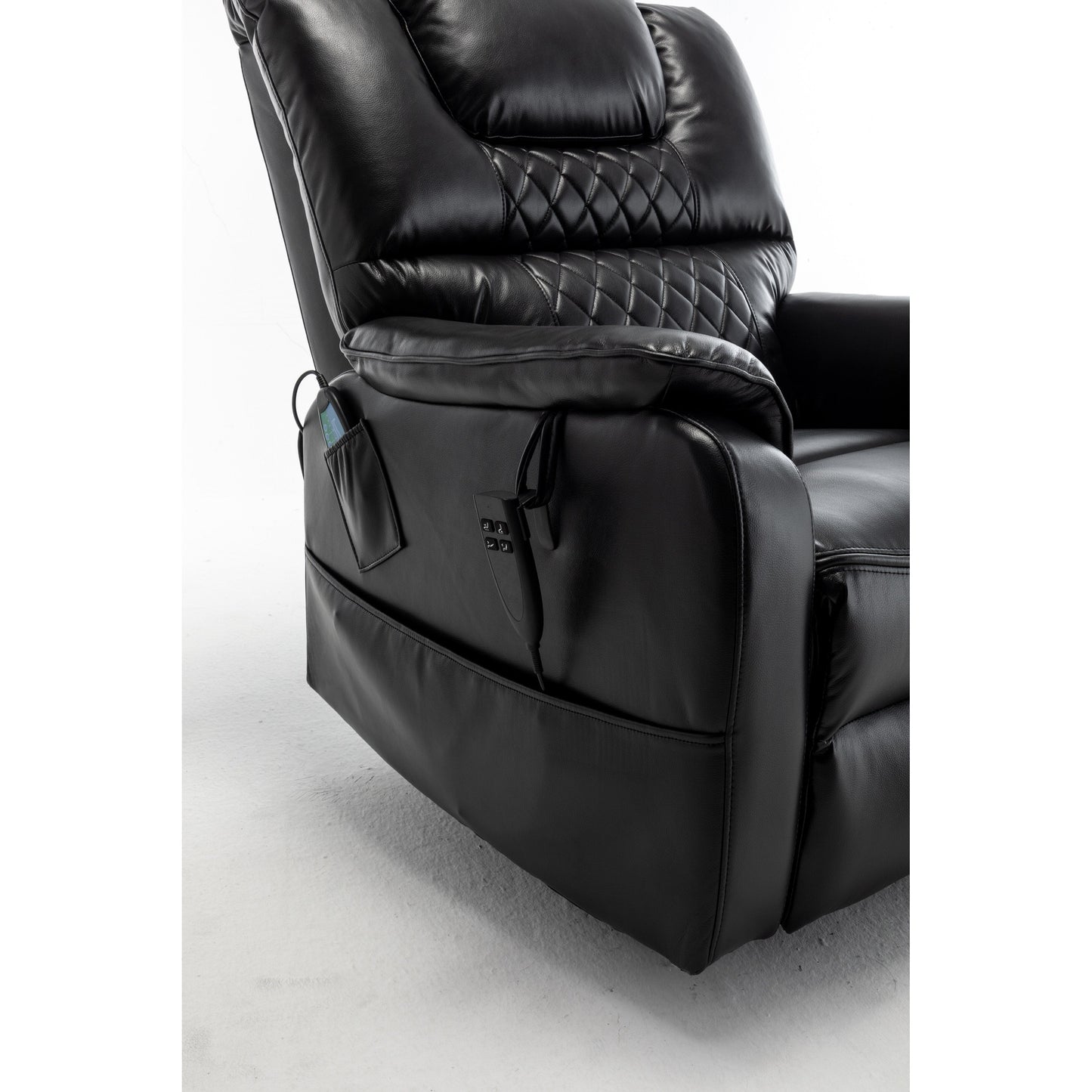 Fauteuil inclinable en PU avec réglage de position infini à 180°, télécommande et assemblage sans outil