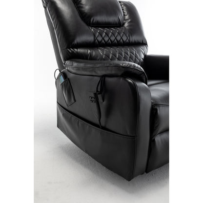 Fauteuil inclinable en PU avec réglage de position infini à 180°, télécommande et assemblage sans outil