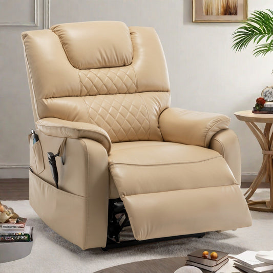 Fauteuil inclinable en PU avec réglage de position infini à 180°, télécommande et assemblage sans outil