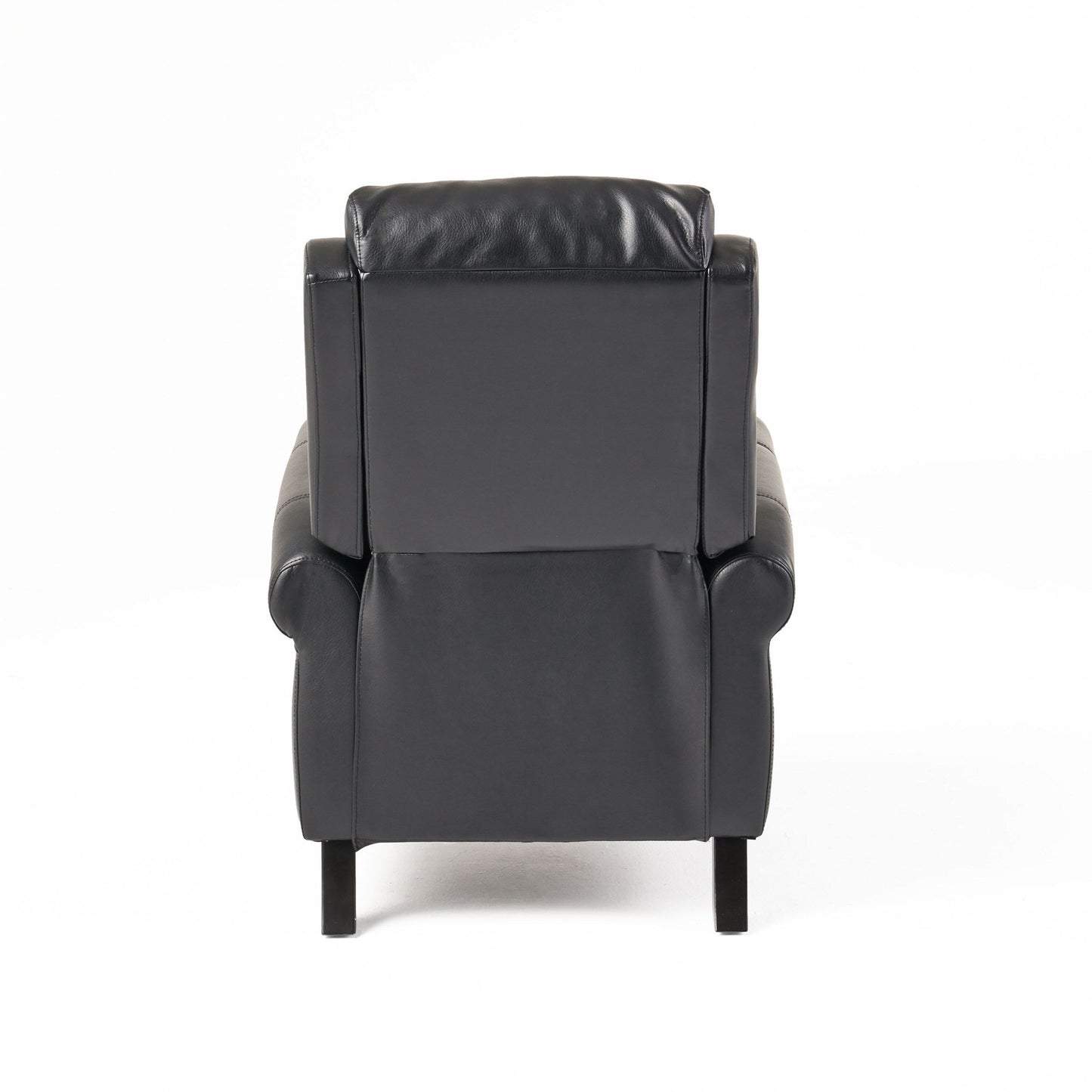 Fauteuil inclinable en polyuréthane avec inclinaison manuelle à 2 positions - Design capitonné contemporain, cadre en bois et rembourrage en mousse épaisse