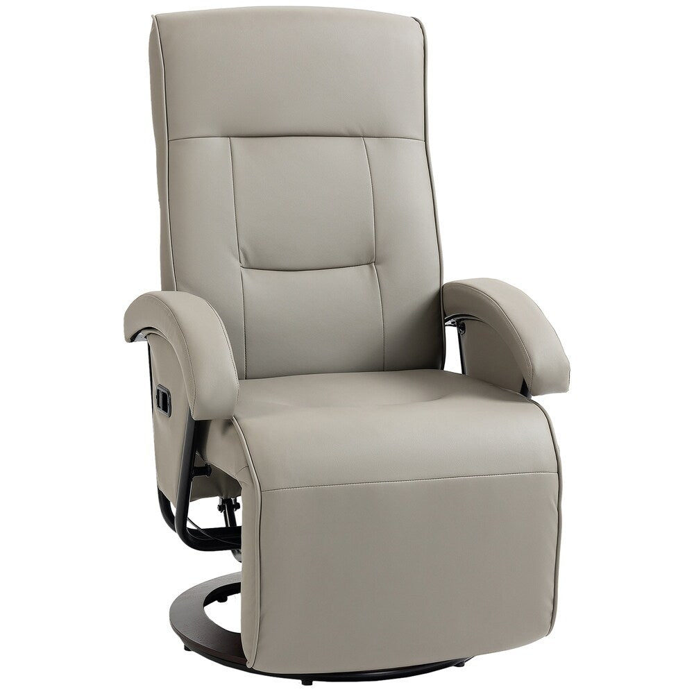 Fauteuil pivotant en polyuréthane avec repose-pieds et dossier réglable