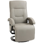 Fauteuil pivotant en polyuréthane avec repose-pieds et dossier réglable