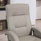 Fauteuil pivotant en polyuréthane avec repose-pieds et dossier réglable