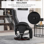 Fauteuil pivotant en polyuréthane avec repose-pieds et dossier réglable