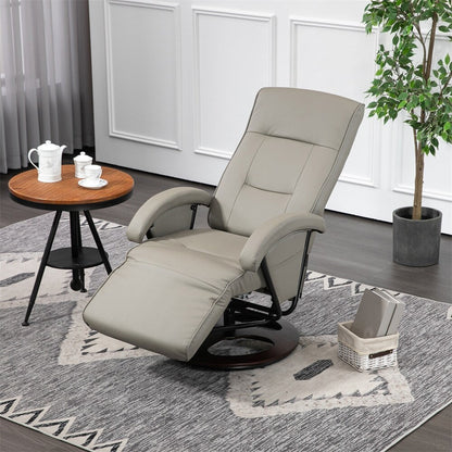 Fauteuil pivotant en polyuréthane avec repose-pieds et dossier réglable