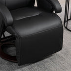 Fauteuil pivotant en polyuréthane avec repose-pieds et dossier réglable