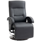 Fauteuil pivotant en polyuréthane avec repose-pieds et dossier réglable