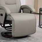 Fauteuil pivotant en polyuréthane avec repose-pieds et dossier réglable