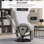 Fauteuil pivotant en polyuréthane avec repose-pieds et dossier réglable