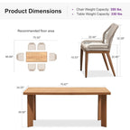 Ensemble de salle à manger PURPLE LEAF, table rectangulaire en métal et chaises en rotin et osier pour porche extérieur, ensembles de meubles d'extérieur modernes