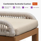 Ensemble de salle à manger PURPLE LEAF, table rectangulaire en métal et chaises en rotin et osier pour porche extérieur, ensembles de meubles d'extérieur modernes