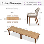 Ensemble de salle à manger PURPLE LEAF, table rectangulaire en métal et chaises en rotin et osier pour porche extérieur, ensembles de meubles d'extérieur modernes