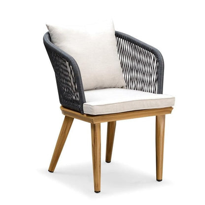 Ensemble de salle à manger d'extérieur PURPLE LEAF pour terrasse de jardin, table et chaises en osier - 11 pièces