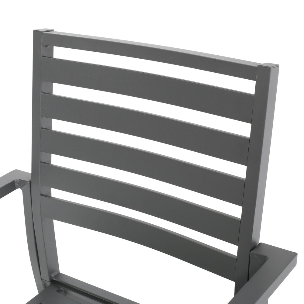 Ensemble de salle à manger d'extérieur Pabara moderne en aluminium 6 places avec table extensible par Christopher Knight Home