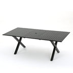 Ensemble de salle à manger d'extérieur Pabara moderne en aluminium 6 places avec table extensible par Christopher Knight Home