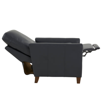 Fauteuil inclinable moderne en similicuir bleu nuit Pablo