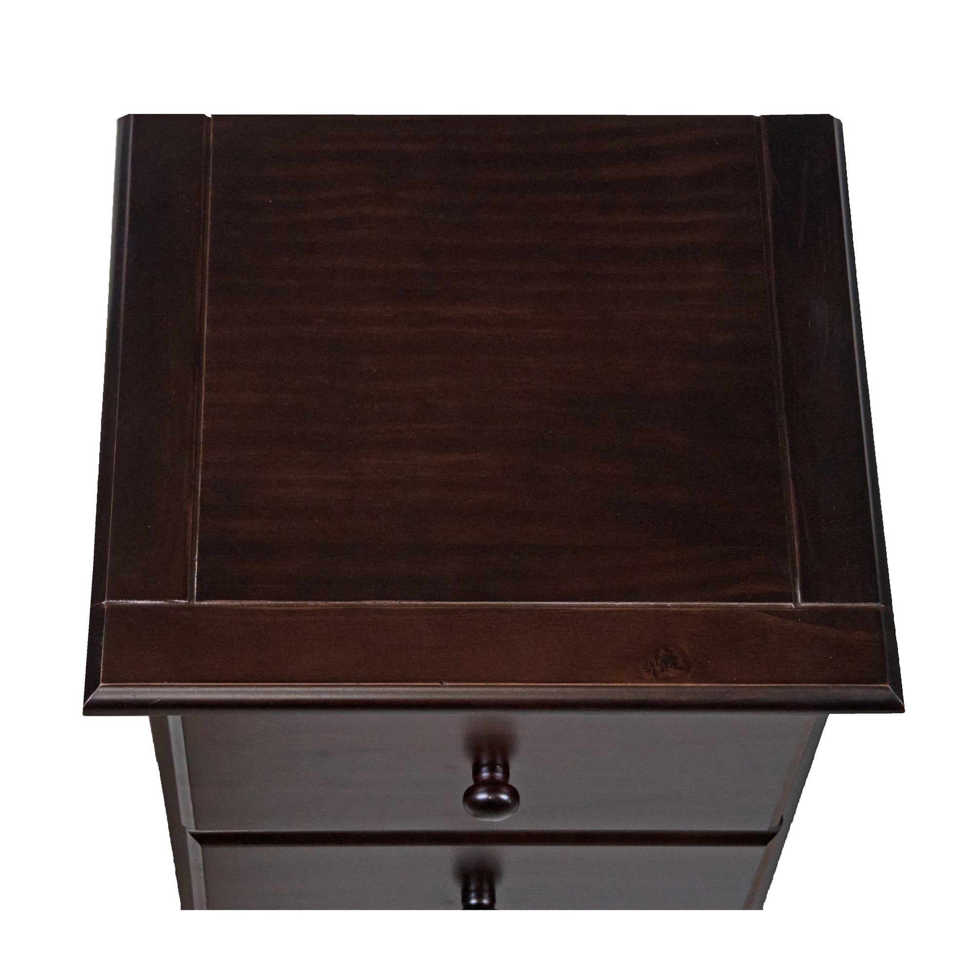 Table de chevet 3 tiroirs 100 % bois massif avec boutons en métal ou en bois de Palace Imports