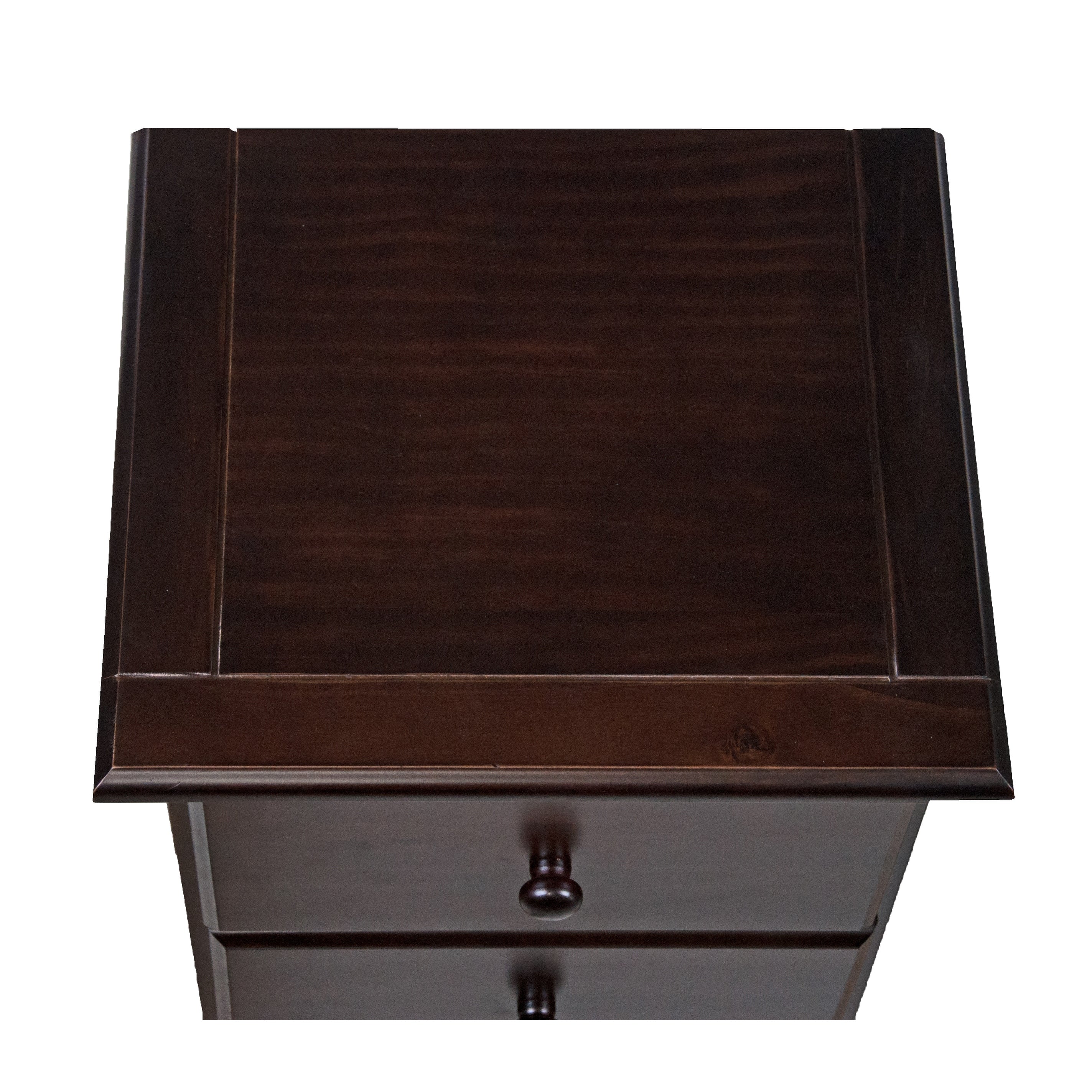 Table de chevet 3 tiroirs 100 % bois massif avec boutons en métal ou en bois de Palace Imports