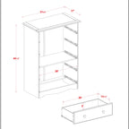 Commode 5 tiroirs 100 % bois massif avec boutons en métal ou en bois de Palace Imports