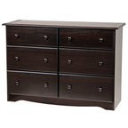 Commode à 6 tiroirs 100 % bois massif de Palace Imports