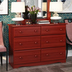 Commode à 6 tiroirs 100 % bois massif de Palace Imports