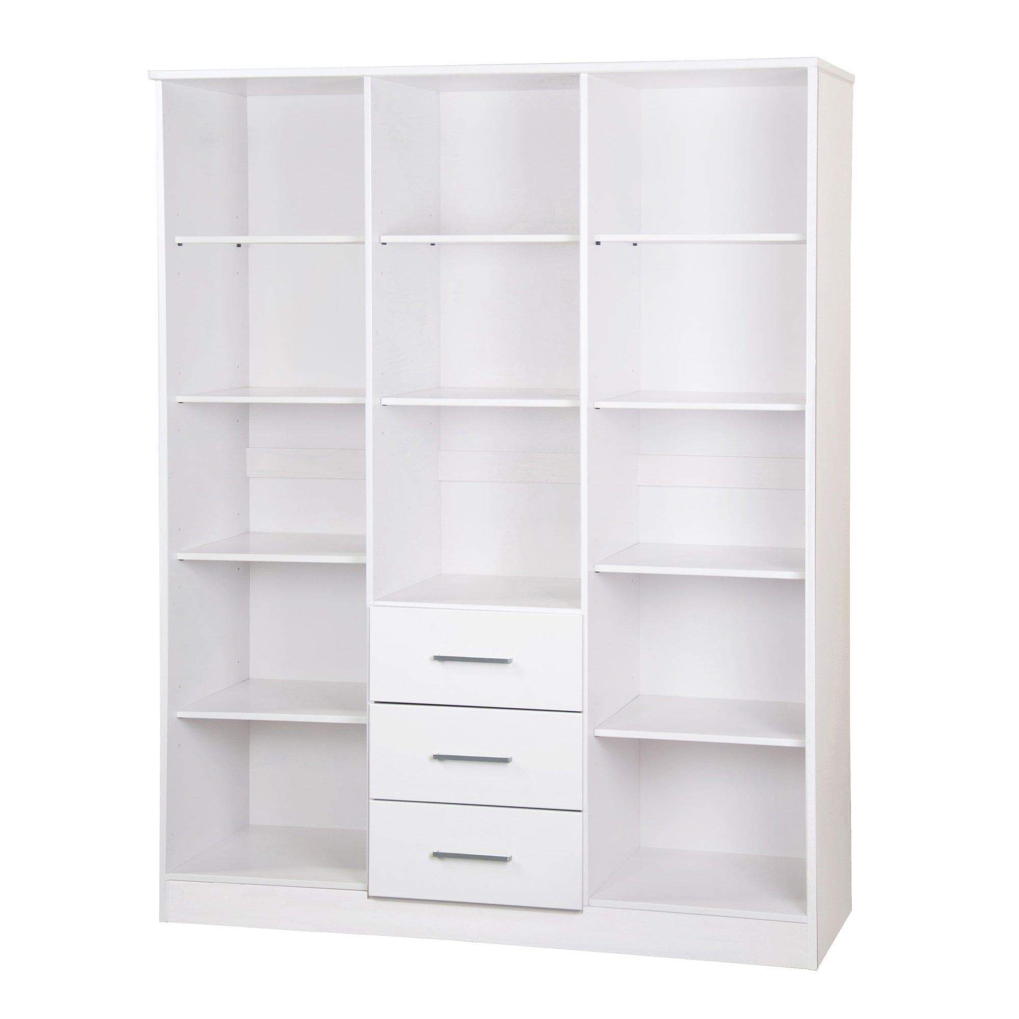 Armoire penderie Cosmo 3 portes 100 % bois massif de Palace Imports avec portes en bois massif ou en miroir