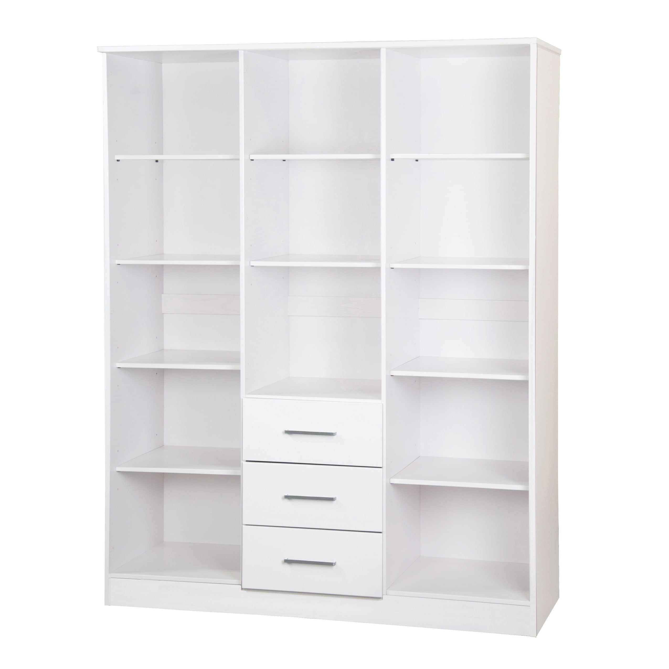 Armoire penderie Cosmo 3 portes 100 % bois massif de Palace Imports avec portes en bois massif ou en miroir