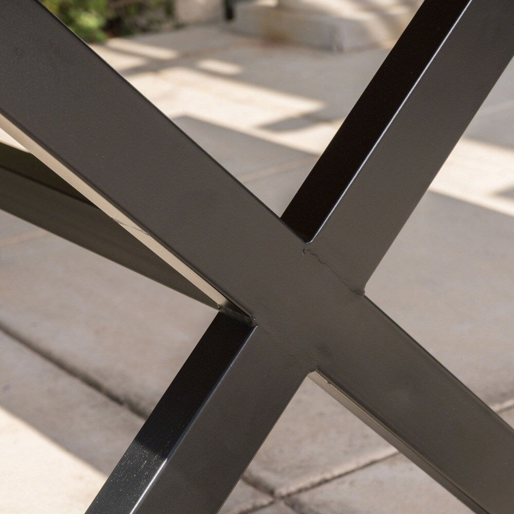 Ensemble de salle à manger Palermo 6 pièces en aluminium et osier par Christopher Knight Home
