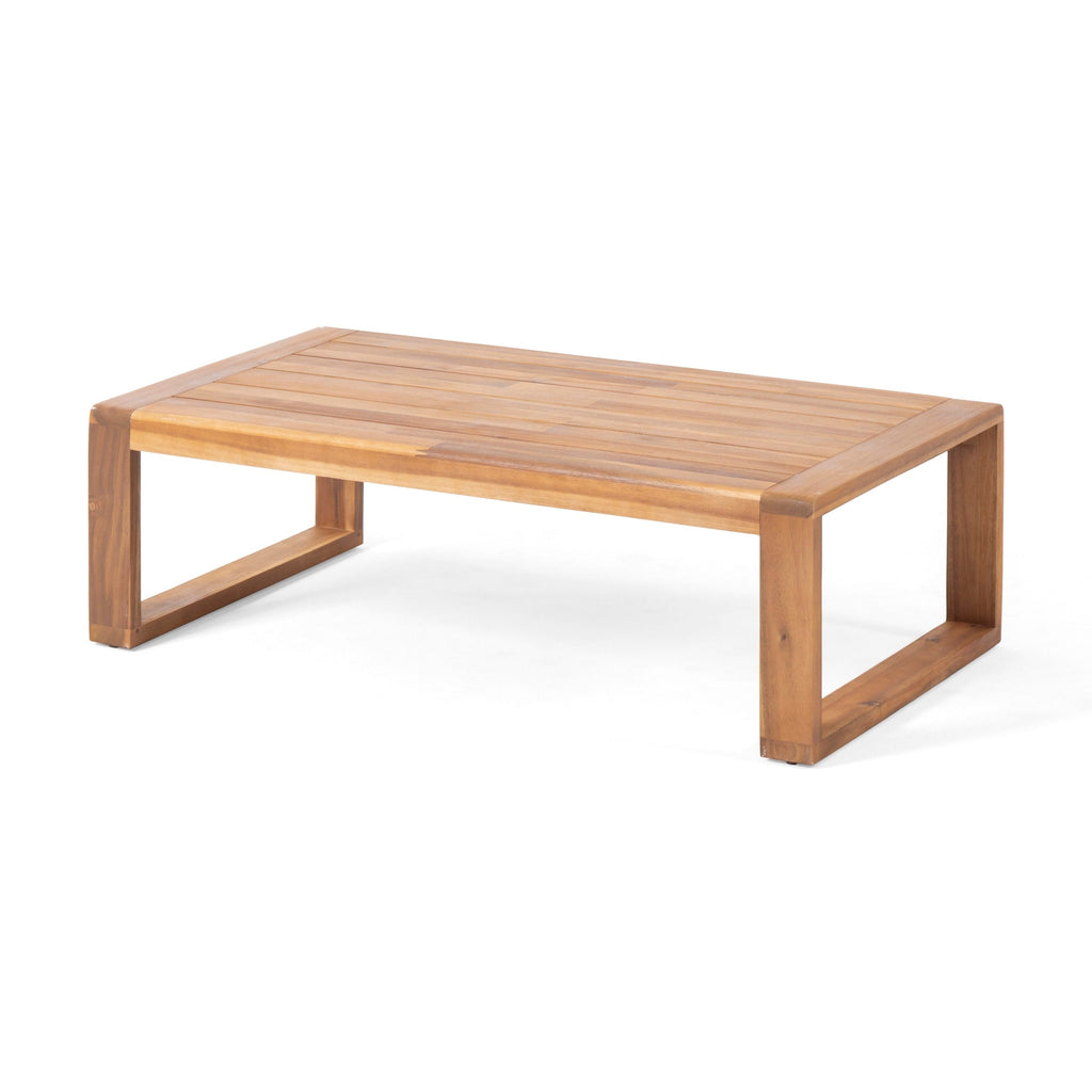 Ensemble de salon de jardin rembourré Paloma 4 pièces en acacia par Christopher Knight Home