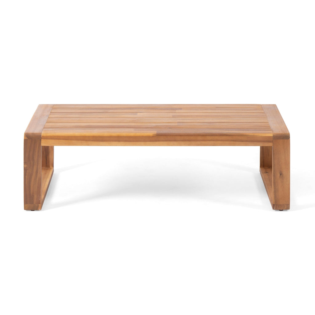 Ensemble de salon de jardin rembourré Paloma 4 pièces en acacia par Christopher Knight Home
