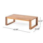 Ensemble de salon de jardin rembourré Paloma 4 pièces en acacia par Christopher Knight Home